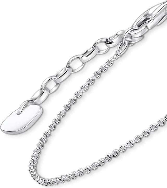 Immagine prodotto Thomas Sabo Bracciale con ciondolo di zirconi rosa in argento (19 cm, Argento 925)