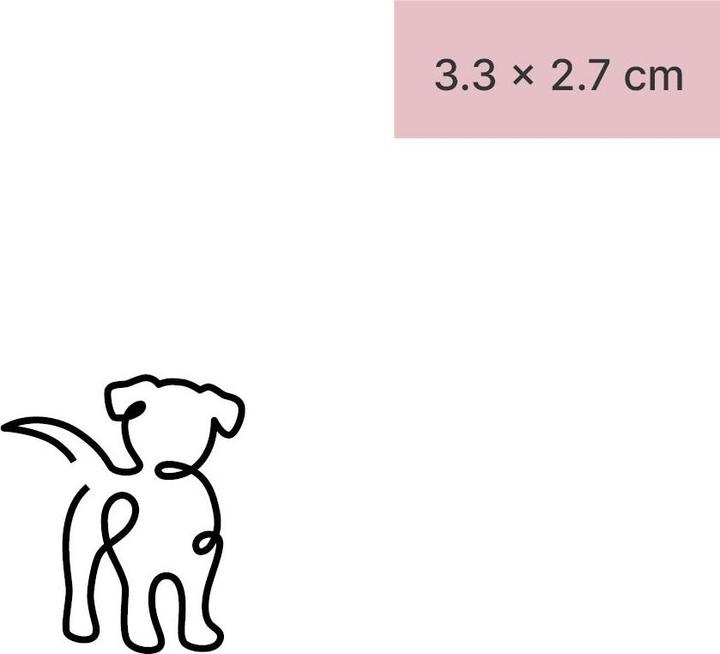 Actual product image minink Temporary tattoo - Abstract dog