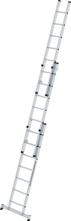 Actual product image Munk Multi-purpose ladder 3-section with nivello crossbar 3x7 rungs (Multi-purpose ladder, 3 cm)