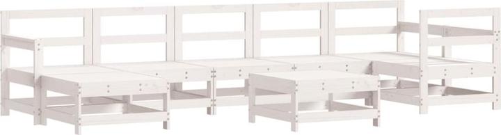 Produktbild VidaXL 8-tlg. Garten-Lounge-Set Weiss Massivholz Kiefer,Farbe
