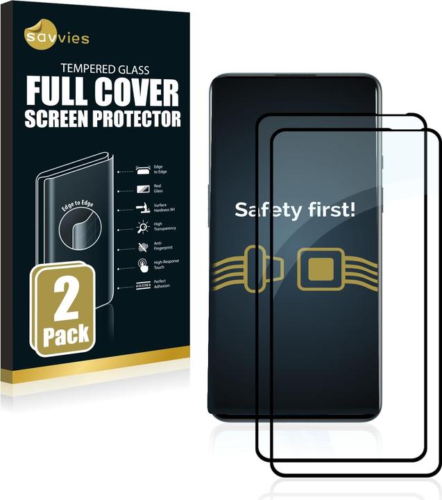 Image du produit Savvies Protection d'écran intégrale Verre de protection blindé (2 pièce(s), OnePlus 9)