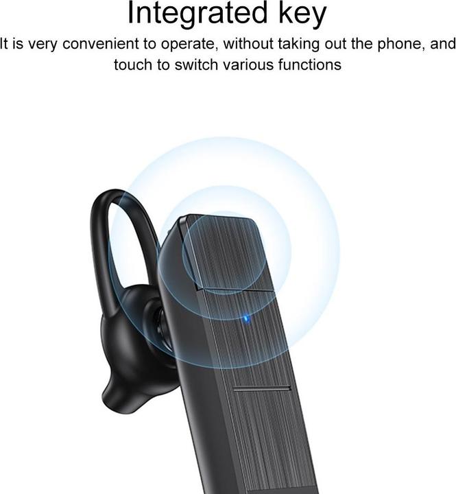 Actual product image Usams Sluchawka Bluetooth 5.0 BT2 czarnyblack BHUBT201 USAMS-BT2 (Wireless, USB-C)