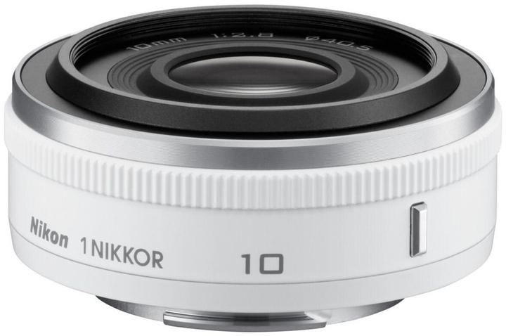 Immagine prodotto Nikon 1 10 mm 1:2.8, grandangolo veloce, bianco (Nikon 1, Nikon CX)