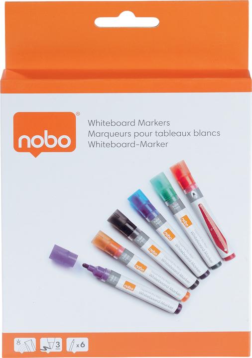 Actual product image Nobo Liquid ink board markers (Multicoloured, 3 mm, 6 x)