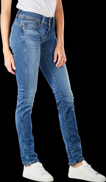 Produktbild G-Star Midge Zip Mid Straight Jeans medium indigo aged (W24/L32)