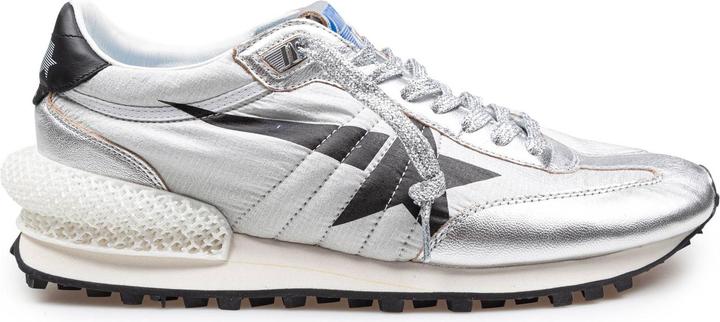 Immagine prodotto Golden Goose running sneakers in leather and nylon color silver/black (40)