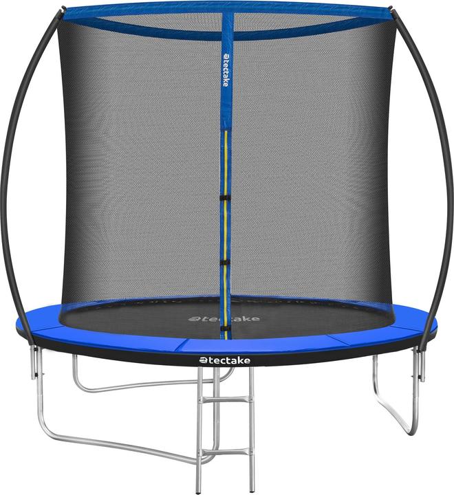 tectake Trampoline Jumpy - tear resistant mat, safety net, padded edges, entry ladder (366 cm)