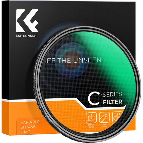Productafbeelding K&F Concept 67MM Variable Star 4-8 Filter, 18 Layer Green Coated Optical Glass