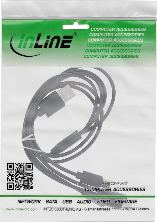 Actual product image InLine USB 4in1 Y-charging cable, 1x USB-A plug to 4x USB-C plug, black, 1m (1 m, USB 2.0, 25 W)