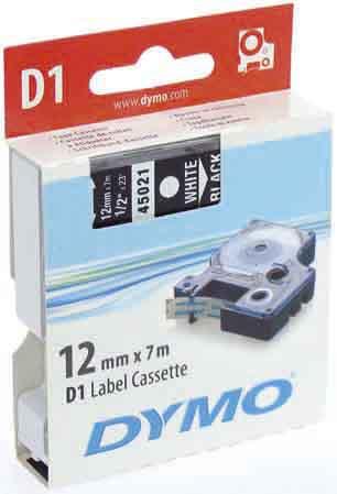 Produktbild Dymo S0720610 Standardband (1.20 cm, Schwarz, Weiss)