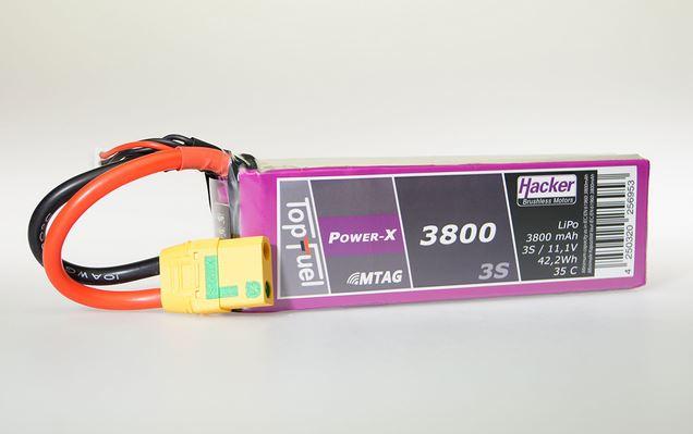 Produktbild Hacker LiPo Pack TF Power-X 3800mAh 3S MTAG (11.10 V, 3800 mAh)