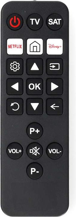 Produktbild Nedis Universal-Fernbedienung - Vorprogrammiert - 2 Geräte - Disney + Button/Netflix Button - Infrar (Universal Fernbedienung, Infrarot)