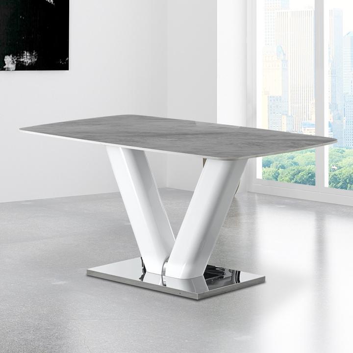 Produktbild Home123 BLOOM Tisch (grau + weiss)