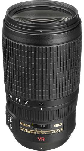 Nikon AF-S 70-300mm, f/4.5-5.6G VR (Nikon F, Full-frame)