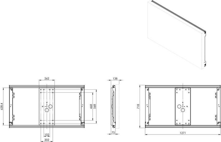 Produktbild Vogels Wandhalterung POW 1602 Outdoor (Wand, 55", 45 kg)