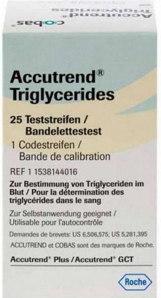 Actual product image Cobas Accutrend Triglyceride Teststreifen (Test strips)
