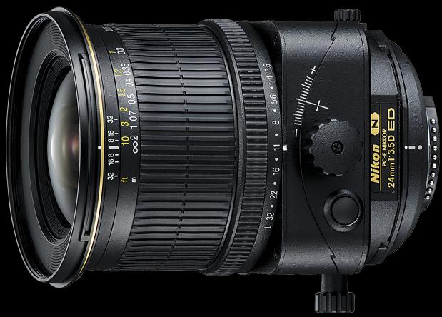 Actual product image Nikon PC-E Nikkor 24mm f/3.5D ED Tilt-Shift (Nikon F, full size)