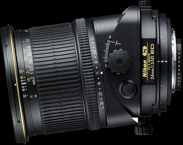 Actual product image Nikon PC-E Nikkor 24mm f/3.5D ED Tilt-Shift (Nikon F, full size)
