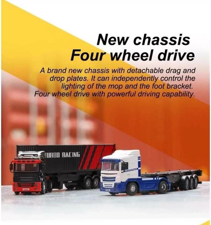 Image du produit Turbo Racing Camion C50 avec remorque Blanc, 1:76, RTR (RTR Prêt à fonctionner)