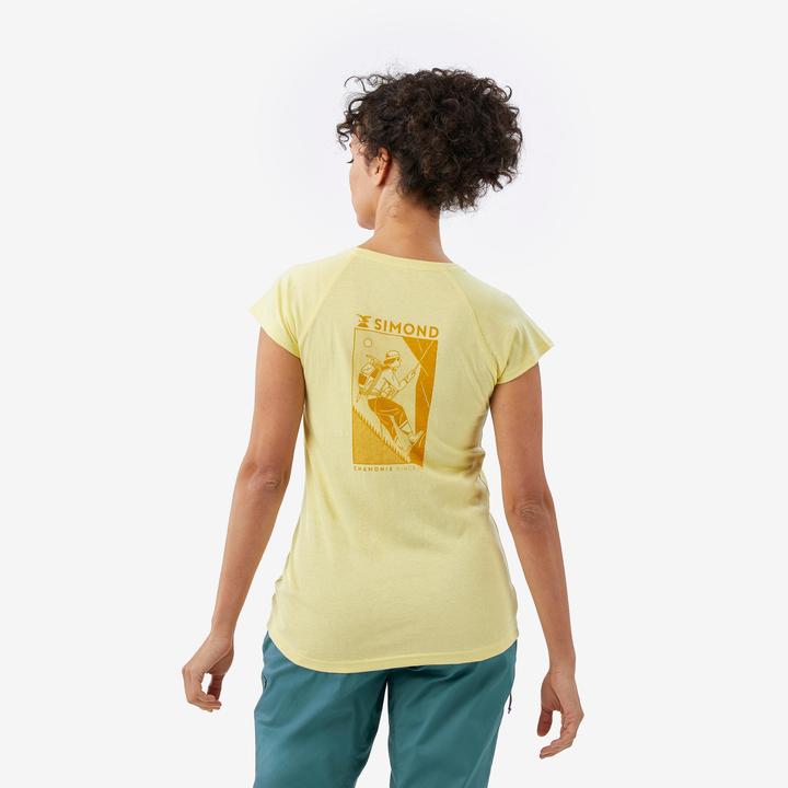 Image du produit Simond T-shirt d'escalade confortable femme, Vertika jaune, Montse Galbany (L)