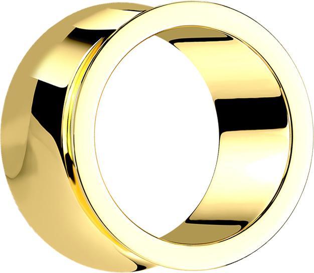 Star Piercing Flared Tunnel dick vergoldet (Chirurgenstahl 316L, ohne Messing)