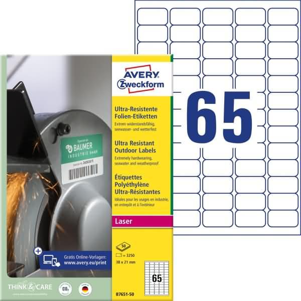 Immagine prodotto Avery Etichette in film ultraresistenti