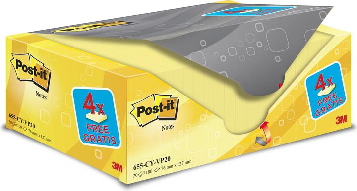 Produktbild Post-it Haftnotzien 16 + 4 (76 x 127 mm)