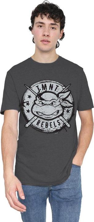 Immagine prodotto Teenage Mutant NT Rebels Maglietta Logo Effetto Invecchiato Adulto Unisex (XL)
