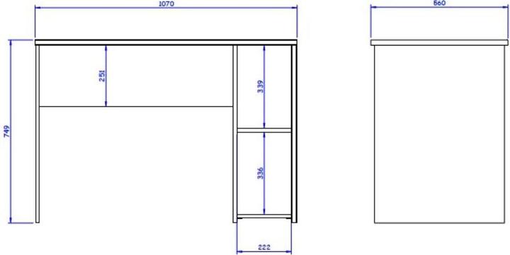 Immagine prodotto CaliCosy Scrivania industriale con ripiani L107 cm - Soan