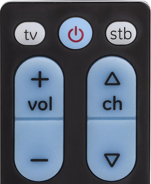 Produktbild Hama Universal-Fernbedienung TV, Infrarot, für 2 Geräte, grosse Tasten, lernfähig (Universal Fernbedienung, Infrarot)