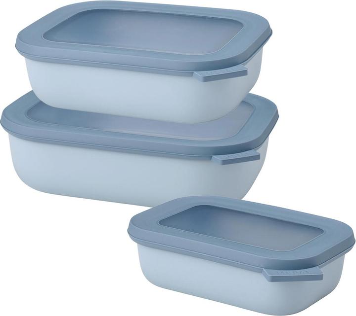 Produktbild Rosti Mepal Mepal - Cirqula Low Rect Bowl Set​ -Nordic Blue (14595) (3.50 l)