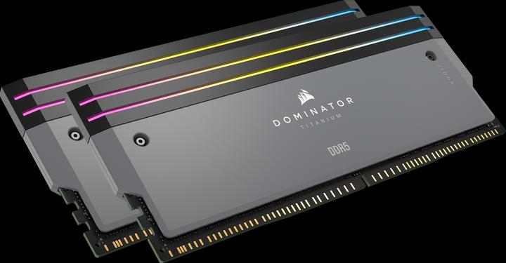 Actual product image Corsair DOMINATOR Titanium Light Enhancement Kit, 2-up config, Functional LEDs, Grey Heatsink, no DRAM ICs (RGB)