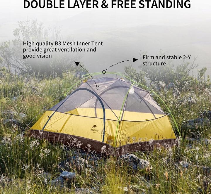 Productafbeelding Naturehike Star River Tent 2 210t nh17t012-t-bosgroen (Koepeltent, 2.20 kg, 2 personen)