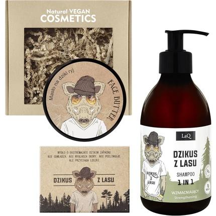 Image du produit LaQ Wild Boar Men's Gift Set Shampoo 300ml, Butter 50ml, Soap Bar 85g (Set soin capillaire)