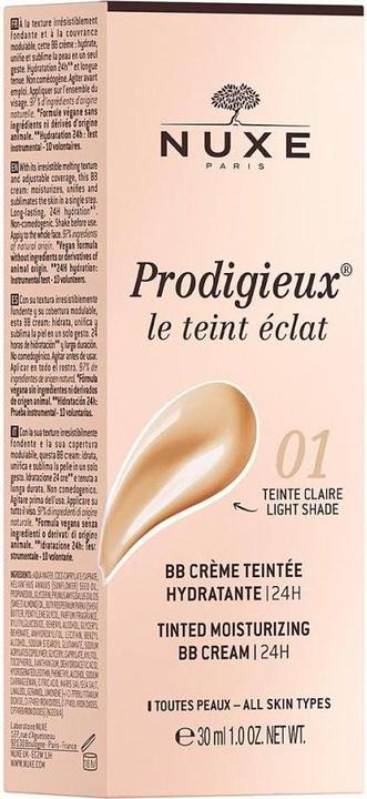 Nutritional values and ingredients Nuxe BB Soin Perf Hydratant Claire