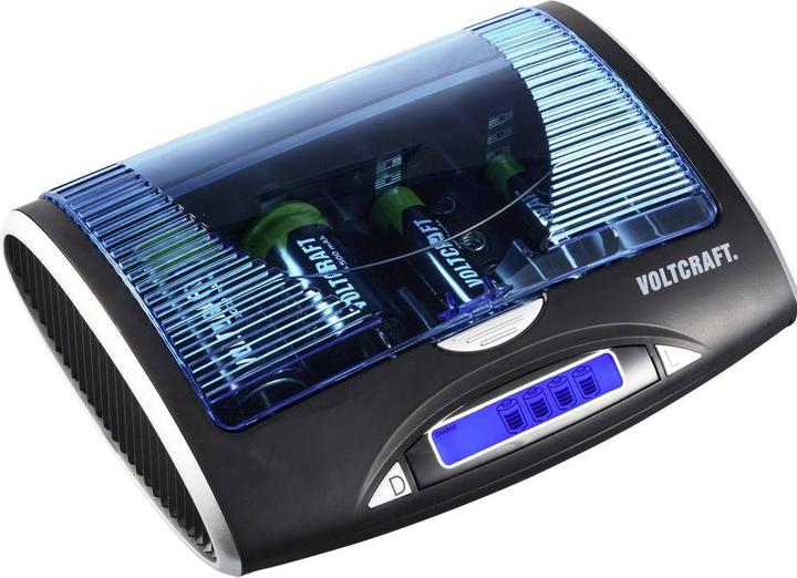 Produktbild Voltcraft Universal-Ladegerät P600-LCD mit USB (1 Stk., AA, AAA, 9V Block, C, D, Ladegerät ohne Akku)