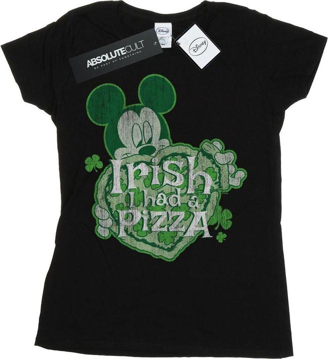 Disney Mickey Mouse Shamrock Pizza TShirt (S)