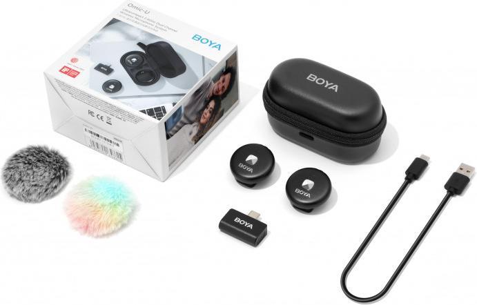 Actual product image Boya wireless microphone Omic Wireless USB-C, black