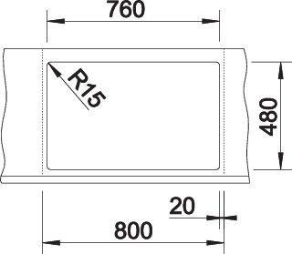 Produktbild Blanco Lexa 8 (Aufsatzspülbecken, 78 cm, 50 cm)