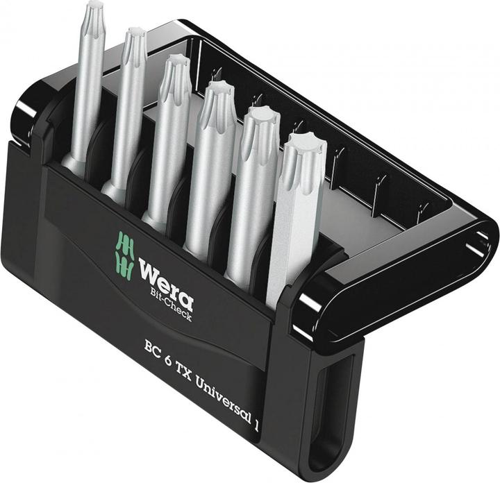 Produktbild Wera Bit-Check 6 TX Universal 1 (Innensechsrund TX M10, Innensechsrund TX M15, Innensechsrund TX M20, Innensechsrund TX M30, Innensechsrund TX M25, Innensechsrund TX M40)