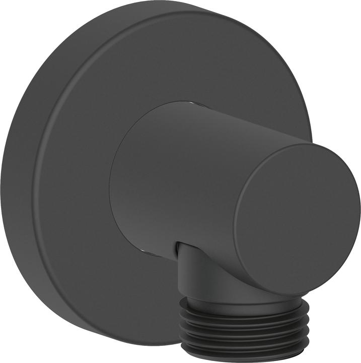 Duravit Wall connection bend round rosette black matt