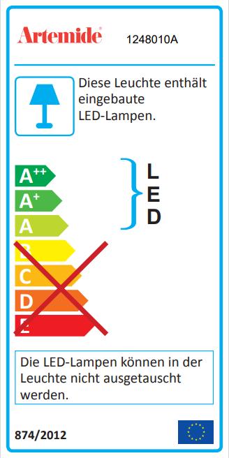 Label énergétique Artemide Pirce Micro Soffitto (2768 lm)