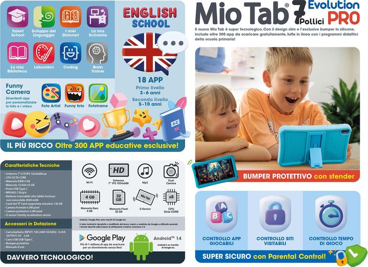 Actual product image Lisciani Hi Tech Educational My Tab 7" Evolution Pro