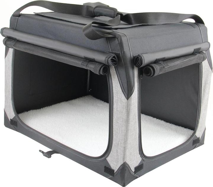 Produktbild Swisspet Transportbox Riva M sw/grau (Hund, Faltbar)