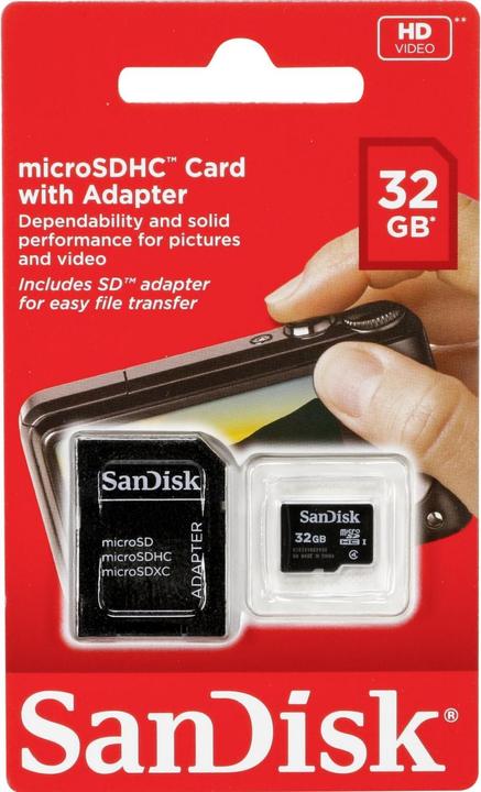 Actual product image SanDisk Imaging microSDHC 32GB (32 GB, microSDHC)