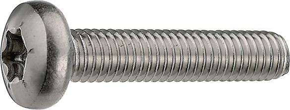 Bossard Screw, machine / flat head, Torx, T6, M2, 4mm, pack of 100 pieces (100 Screws per piece)