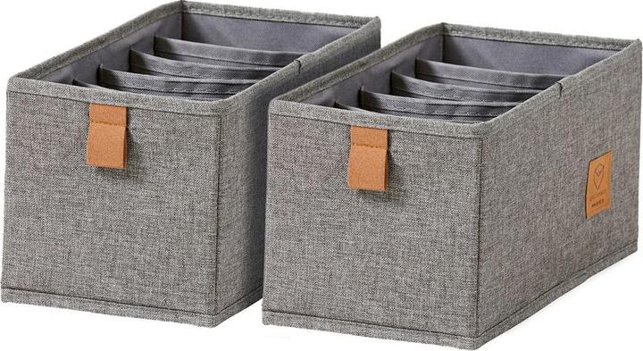 Produktbild Love it Store it Premium Kleiderschrank Organizer 2er Set mit 6 Fächern (15 x 30 x 15 cm, 6.75 l)