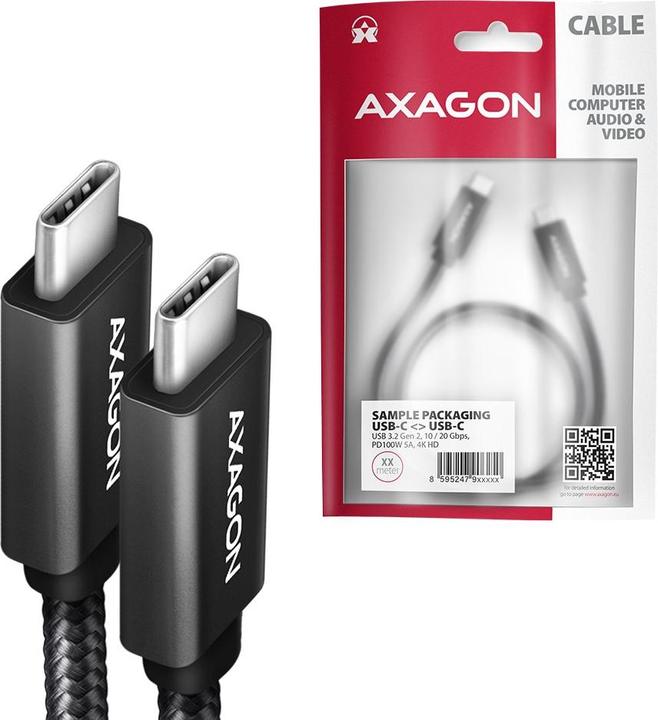Actual product image Axagon USB C – USB C (2 m, USB 3.2 Gen 2x2)