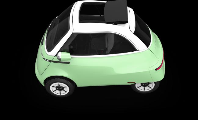 Actual product image Microlino Long Range Paris Mint (Electric, 17 hp)