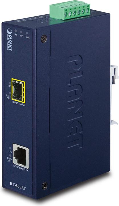 Produktbild Planet 10/100Base-TX to 100Base-FX Industrial Media Converter + Wide Operating Temperature